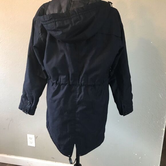 Massimo dutti EUC dark navy black coat jacket warm - Picture 10 of 12